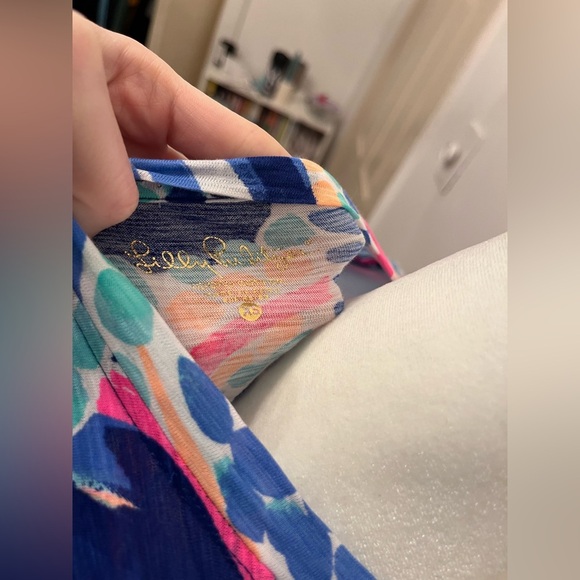 Lilly Pulitzer Ariana 100% Cotton V-Neck Tee Extra Small - Picture 4 of 4